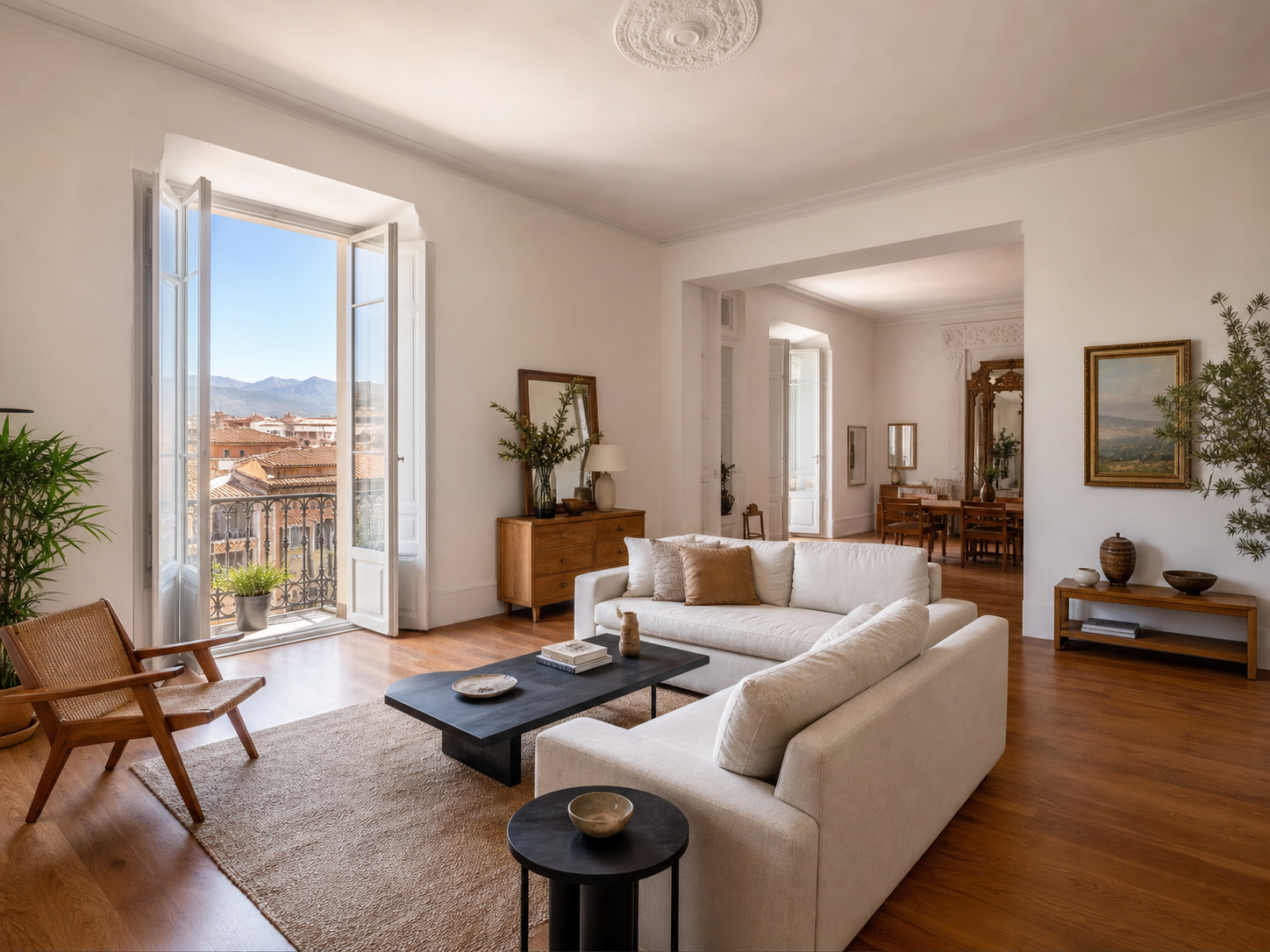 Interno di un appartamento fotografato con luce naturale per annuncio immobiliare
